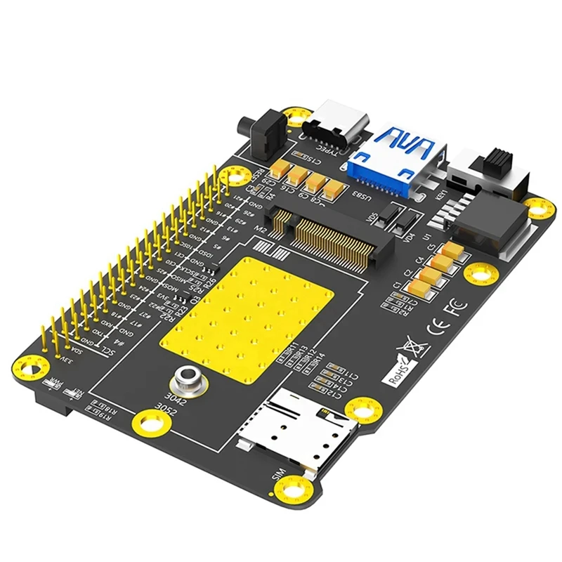 3G/4G/5G Base HAT M.2 B Key To USB3.0 Expansion Card Support For Raspberry Pi 4 For RM500Q RM500U GM800 SIM8200 Module