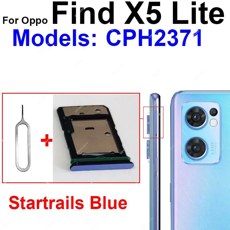 SIM Card Tray For OPPO Find X5 Find X5 Pro Find X5 Lite Sim Card Slot Holder   Card Reader Adapter Replacement Parts