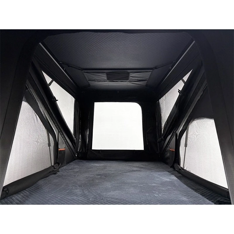 Outdoor camping UV protection ABS hard shell roof tent Z folding spacious space camping roof tent hard shell aluminum