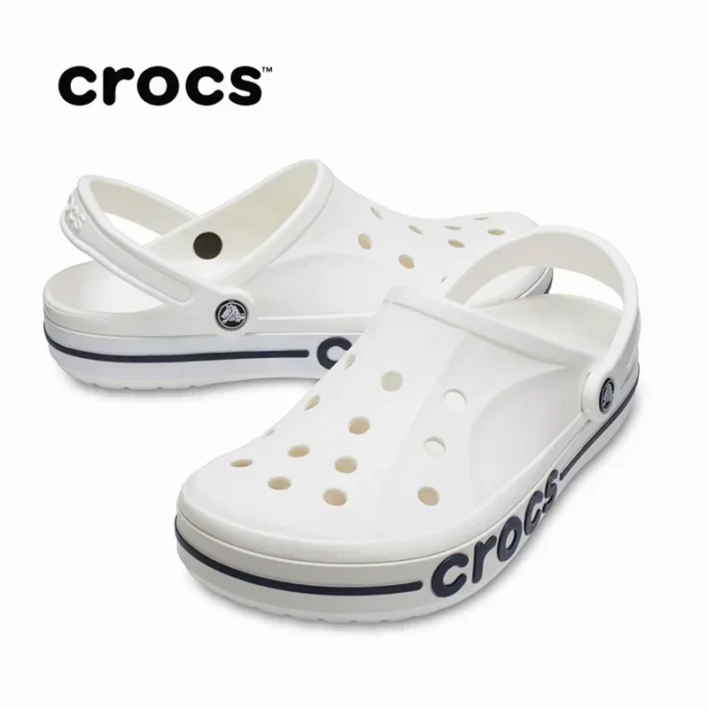 Crocs Classic Clog Casual Sandals with Bold Logo Band Unisex Closed-Toe Slip-Ons Outdoor Slippers Unisex Breathable Beach Shoes