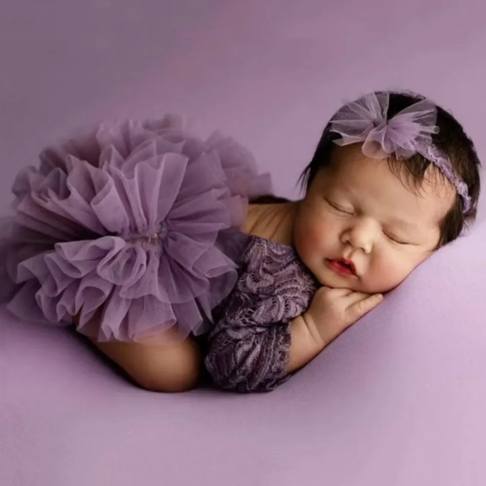 

❤️ Одежда для фотосъемки новорожденных, повязка на голову + комбинезон, 2 шт./компл., реквизит для фотосессии для маленьких девочек, аксессуары, одежда для съемки, наряды