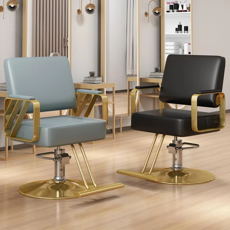 Hair Salon Rotating Fashion Cutting Seats Light Luxury Hairdressing Chair Barber Shop Chair Chair Professional Chairs Furniture