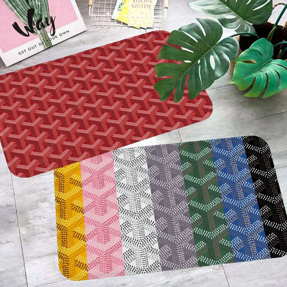 Fashion G_Goyards Bathroom Mat Anti-slip Absorb Water Long Strip Cushion Bedroon Mat Welcome Doormat