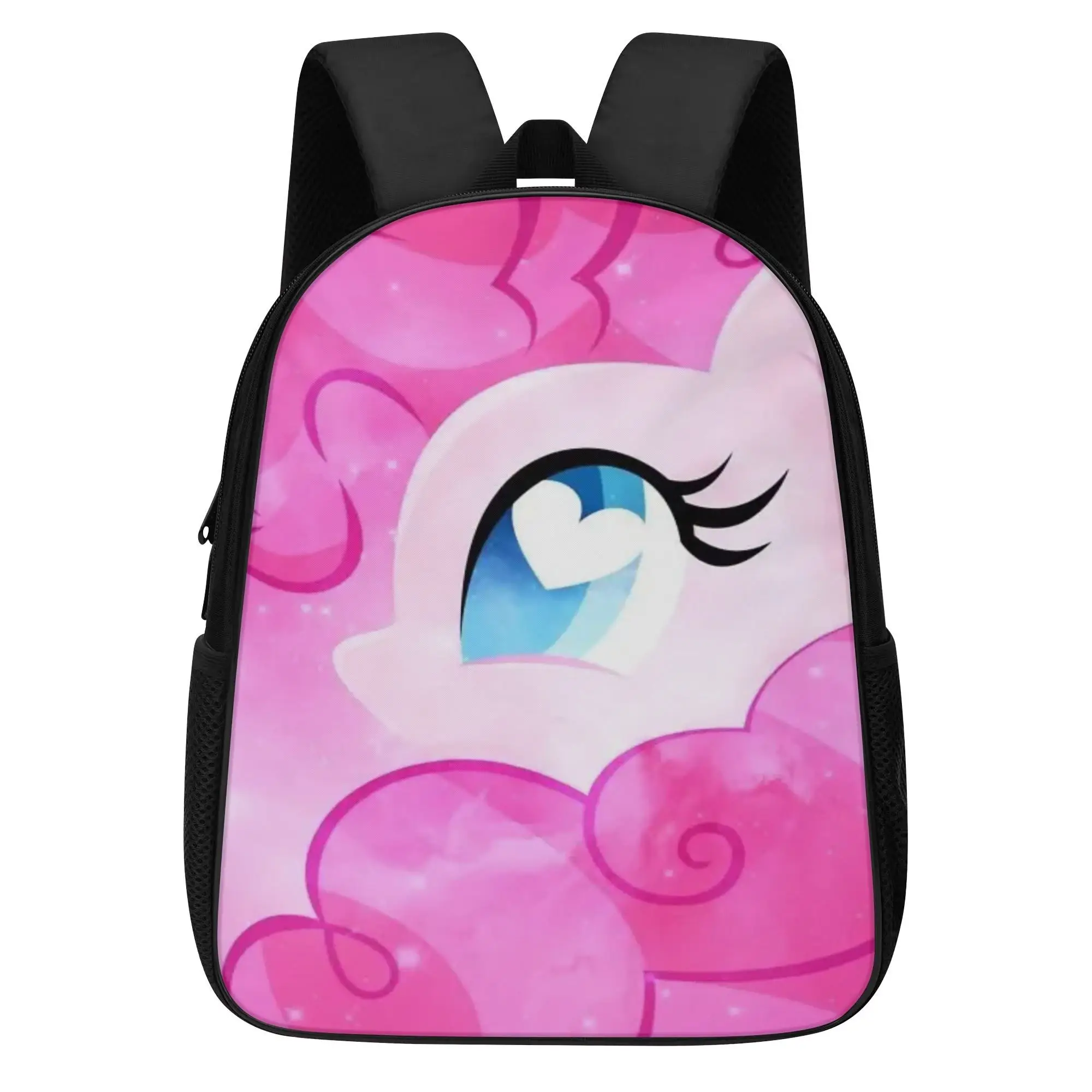 Cute Pony Schoolbag para Meninas, Padrão De Animação, Impressão 3D, Mochila De Viagem, Presente De Aniversário Infantil, Personalizado, 14"