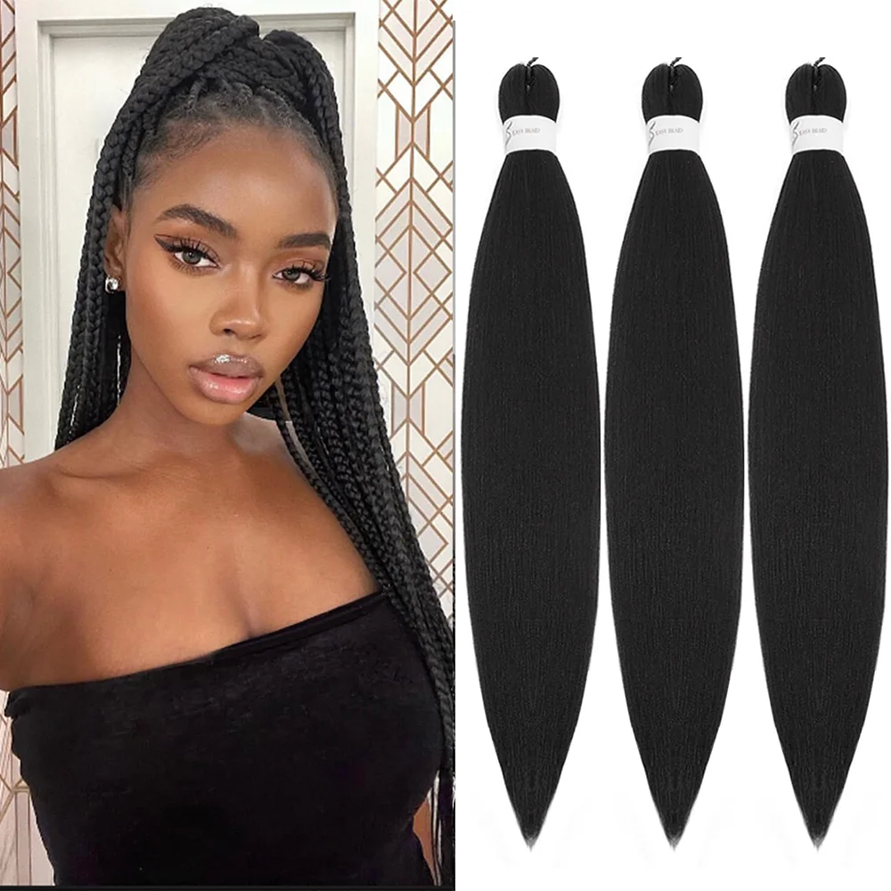 Ombre Braiding Hair Pre Stretched Kanekalon Knotless Prestretched Braiding Hair 26 inch 90g Braids Itch Free Yaki Braiding Hair