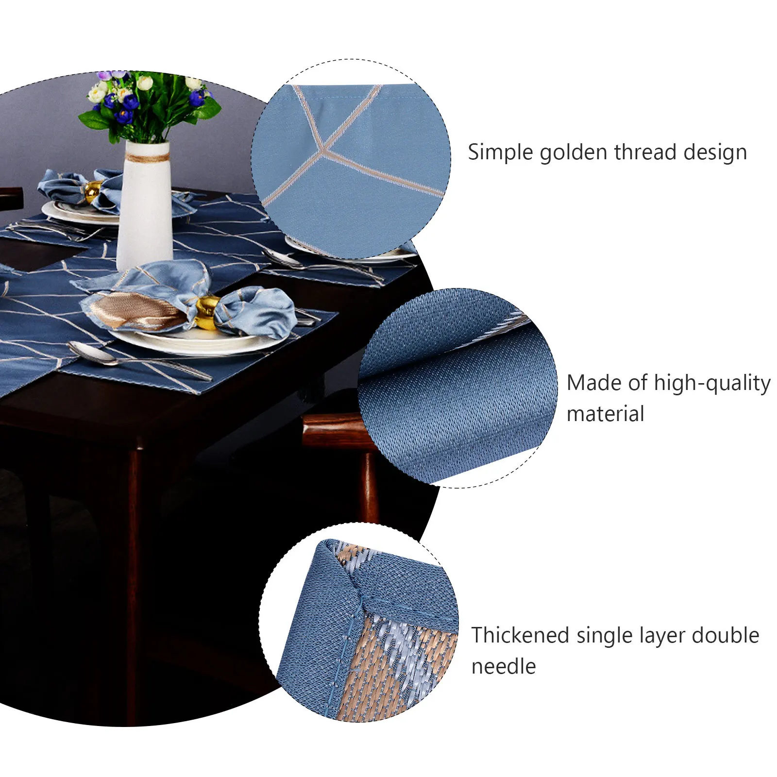 European Style Napkin Cloth Thickened Stitching High End Printed Dinner Napkins Wedding Party Home Use