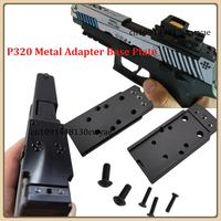 Cwy Tactical CNC Metal P320 M17 M18 Rear Sight Mount Plate Base Fit For S*G RnnR S-RO Universal Red Dot Sight Pistol Accessories