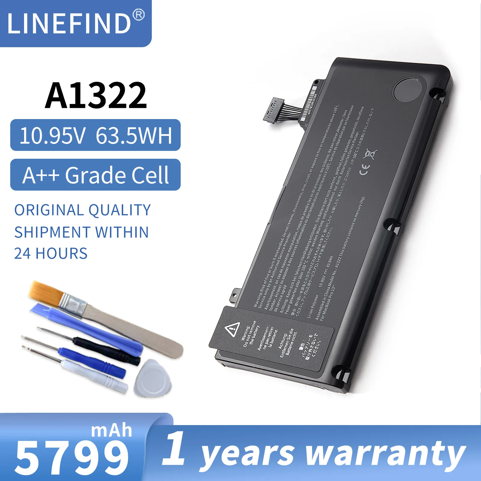 A1322 A1278 Laptop Battery For Apple MacBook Pro 13\