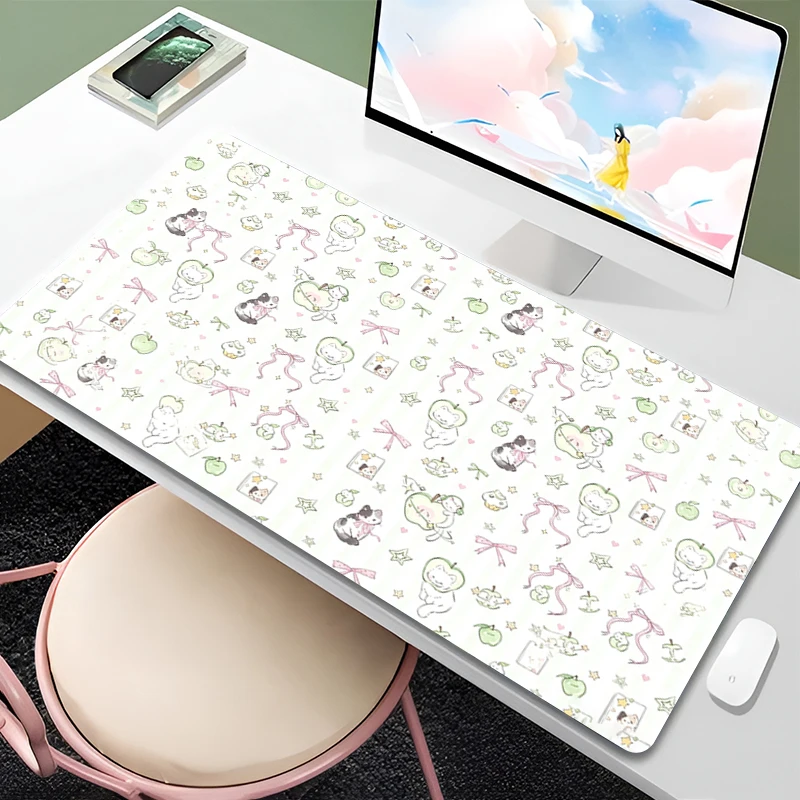 Minimalist Cute Pet Print Mouse Pad office Table Mat Varmilo Keyboard Pad Anime Gaming Accessories XXL Esports Gamer Mousepad