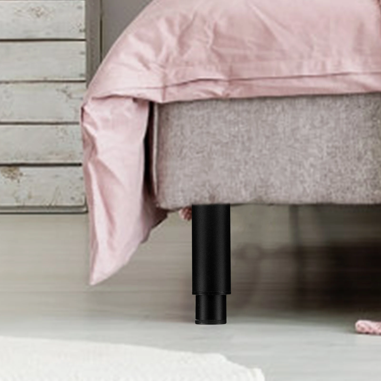 

2pcs Legs Height Adjustable Black for Center Legs For Bed Frame Sturdy Bed Frame Center Support Furniture