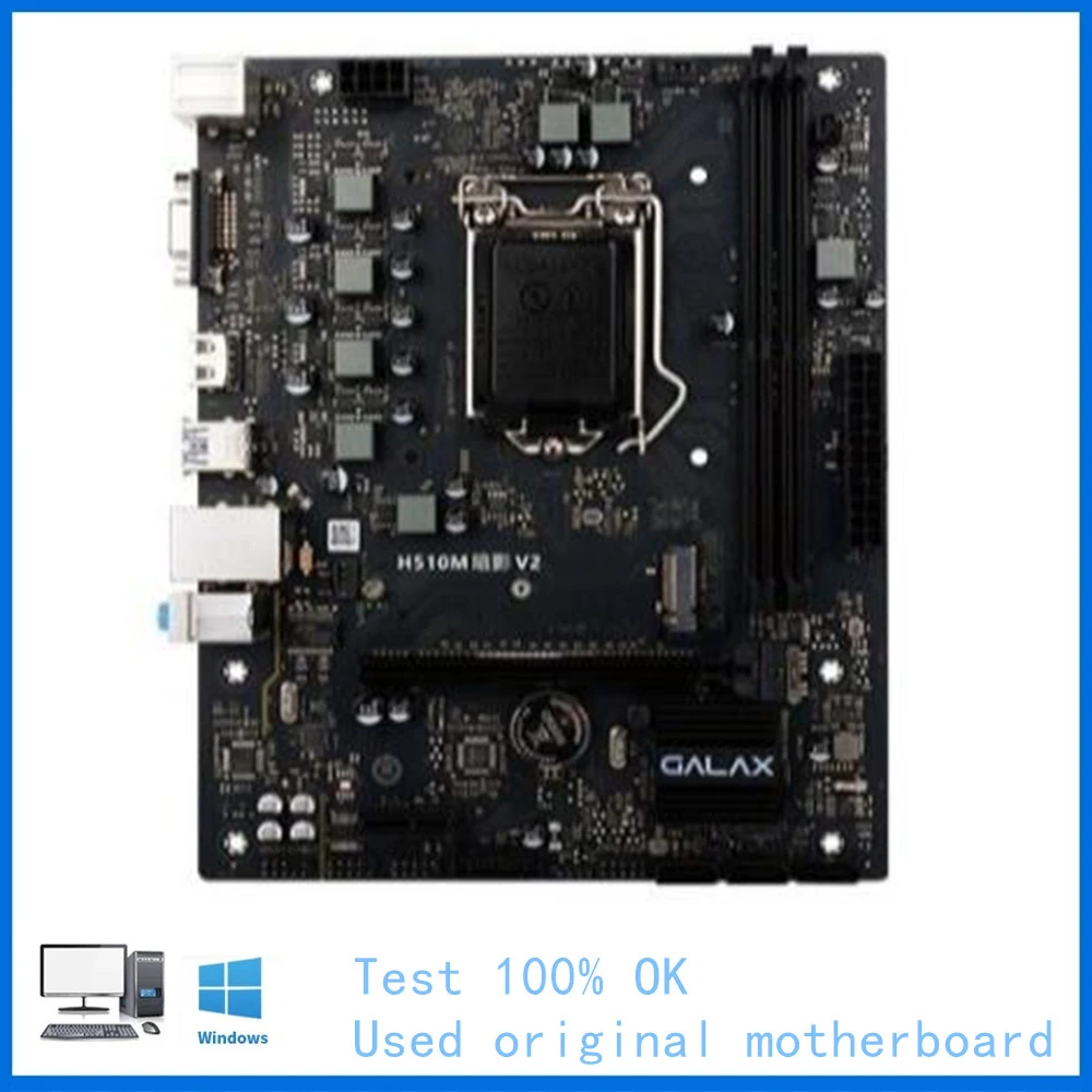 H510 Motherboard Used For GALAX H510M V2 Motherboard Socket LGA1200 DDR4 Desktop Mainboard  support 11400 10100F