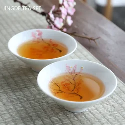 1Pc Japanese-style Hand Painted Ceramics Teacup Home Tea Drinking Tea Bowl Tradition Teaware Accessories Master Single Cup
