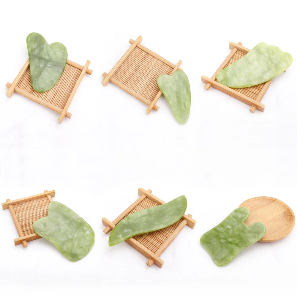 Gua sha Scraper Board Natural Jade Xiuyu Face Massager Acupoint Meridian Muscle Relax Skin Lifting Face care SPA Massager Tools