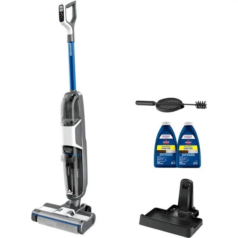 QWABISSELLS Crosswave HF3 เครื่องดูดฝุ่นเปียก/แห้งไร้สายและไม้ถูพื้น,เครื่องทําความสะอาดพื้นไม้เนื้อแข็งหลายพื้นผิว,3649A,สีขาว/น้ําเงิน/สีดํา