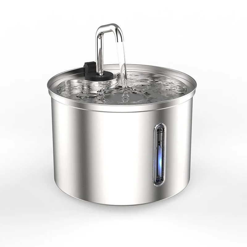 Cat Water Fountain 3L Stainless Steel Pet Dispenser Automatic Pet Fountain with Quiet Pump Adjustable Water Flow for Cats Dogs