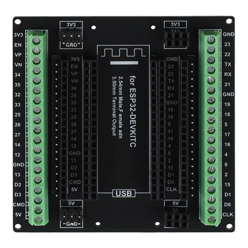 ESP32 Expanding Board Breakout Board For ESP-WROOM-32 ESP32-Devkitc GPIO 1 Into 3 38Pins ESP32 Module