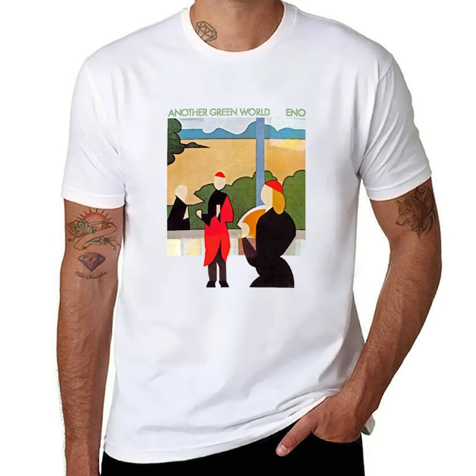 cotton t shirt man Eno T-Shirt print World Another Green Brian custom t shirt