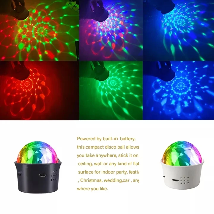 

LED Wireless Stage Light Party Decorative Lamp Disco DJ Projector Strobe Effect Lights Sound Activated Multi Coloured Ball Lamps