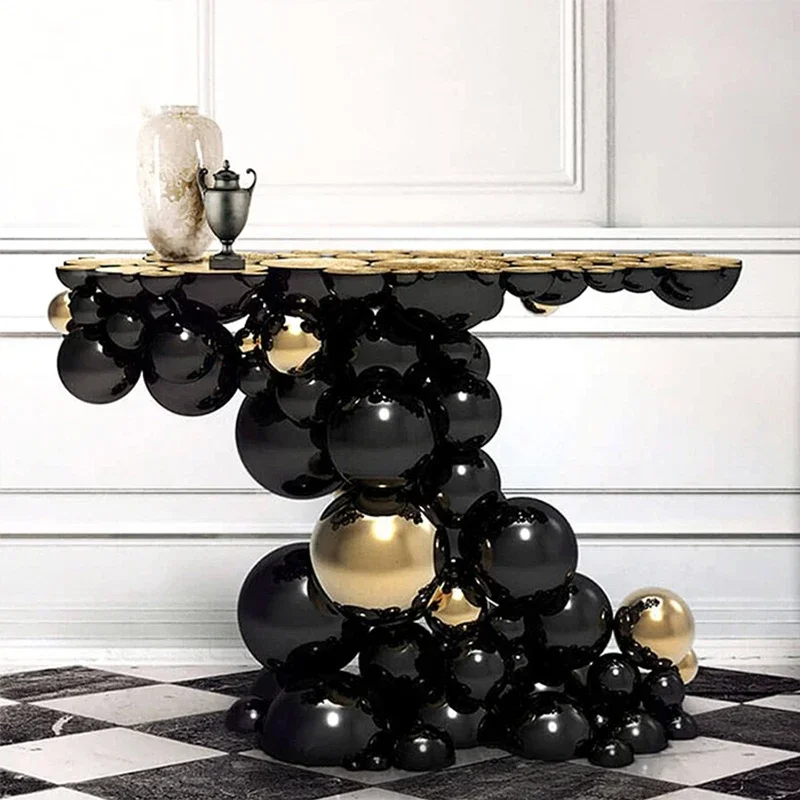 Light luxury entrance table Modern simple entrance table Villa entry Creative art Advanced plan