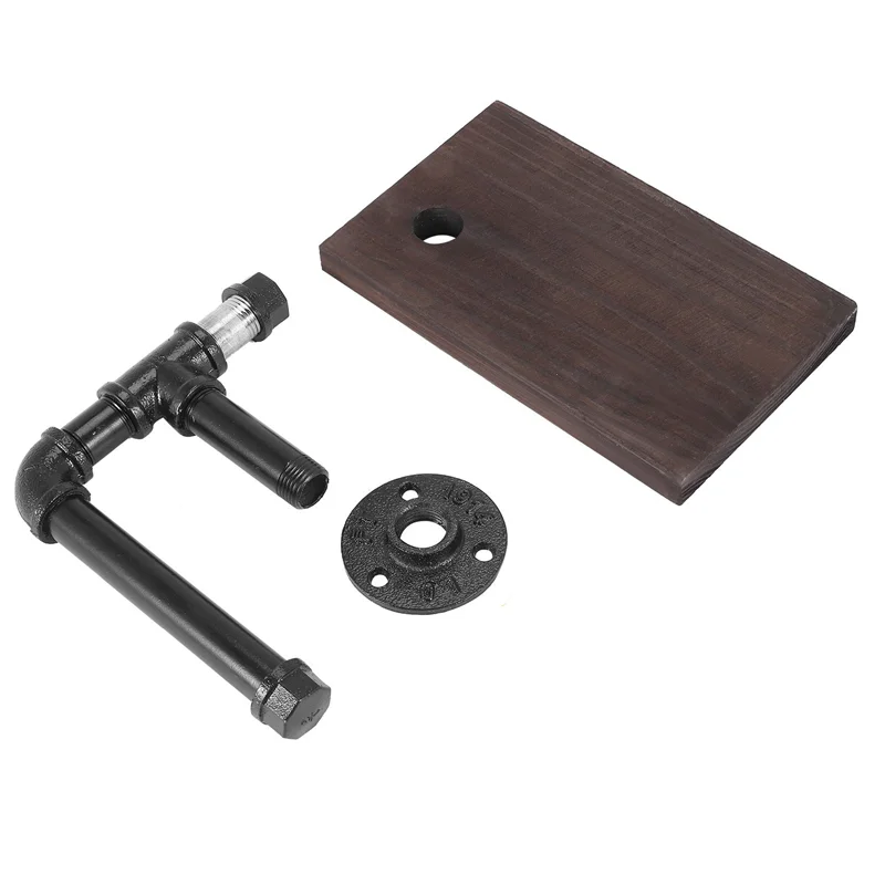 BAAG-حامل لفائف ورق التواليت الصناعي الريفي، حامل الأنابيب العائمة للمنزل/الحمام، رف مثبت على الحائط