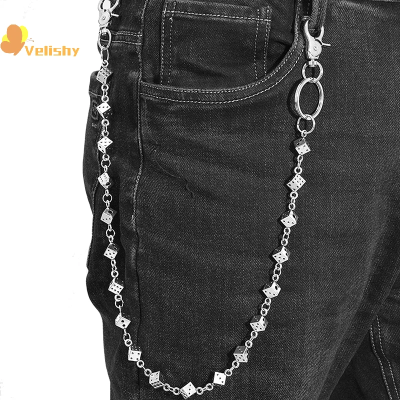 

Готическая панк-скелетная поясная цепочка для женщин и мужчин, хип-хоп, рок, поясная цепочка, металлическая цепочка для брюк, модная цепочка для украшения джинсов, подарки