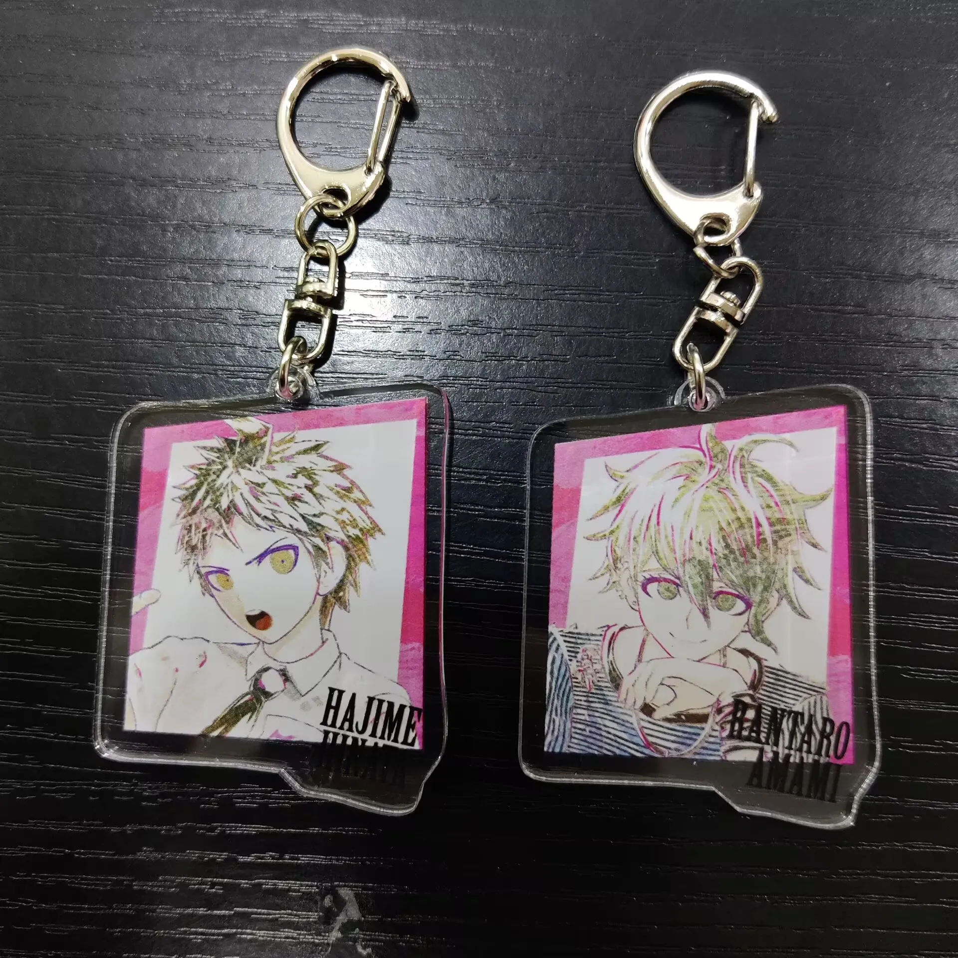 Danganronpa Anime Figure Nagito Komaeda Shuichi Saihara Acrylic Key Chains Character Chiaki Nanami Pendant Decor Accessories