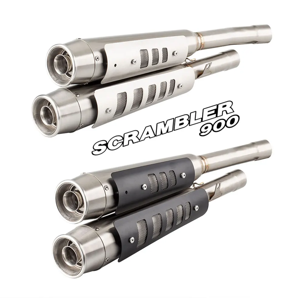 Motorcycle exhaust system For Triumph Scrambler 900 exhaust scrambler muffler 2017-2025 Slip On Exhaust Silencers