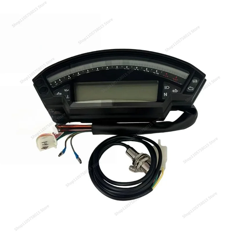 For Motorcycle Instrument LCD Liquid Crystal Instrument, Colorful Adjustable Odometer Speedometer 2PCS