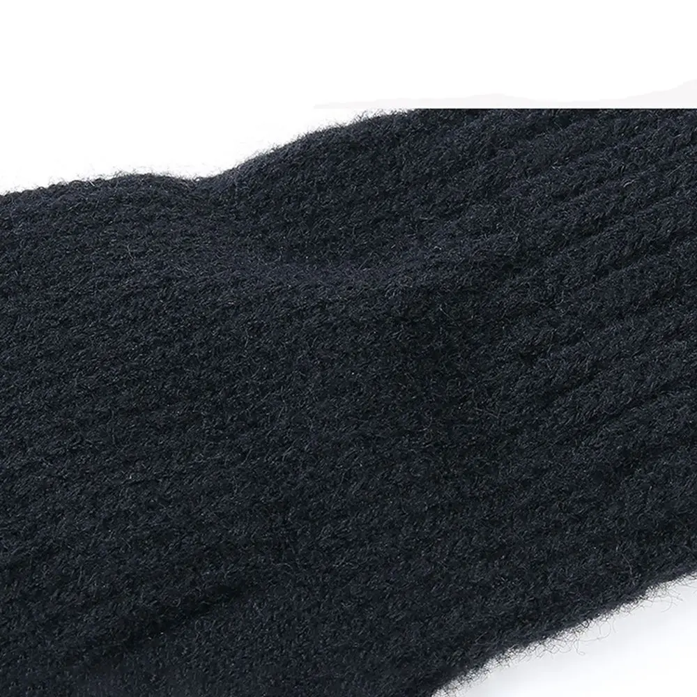 ベルベットアントラーフィンガーレスソリッドカラードライビンググローブ男性ウールミトン女性手袋ニットカシミヤ手袋ハーフフィンガーグローブ