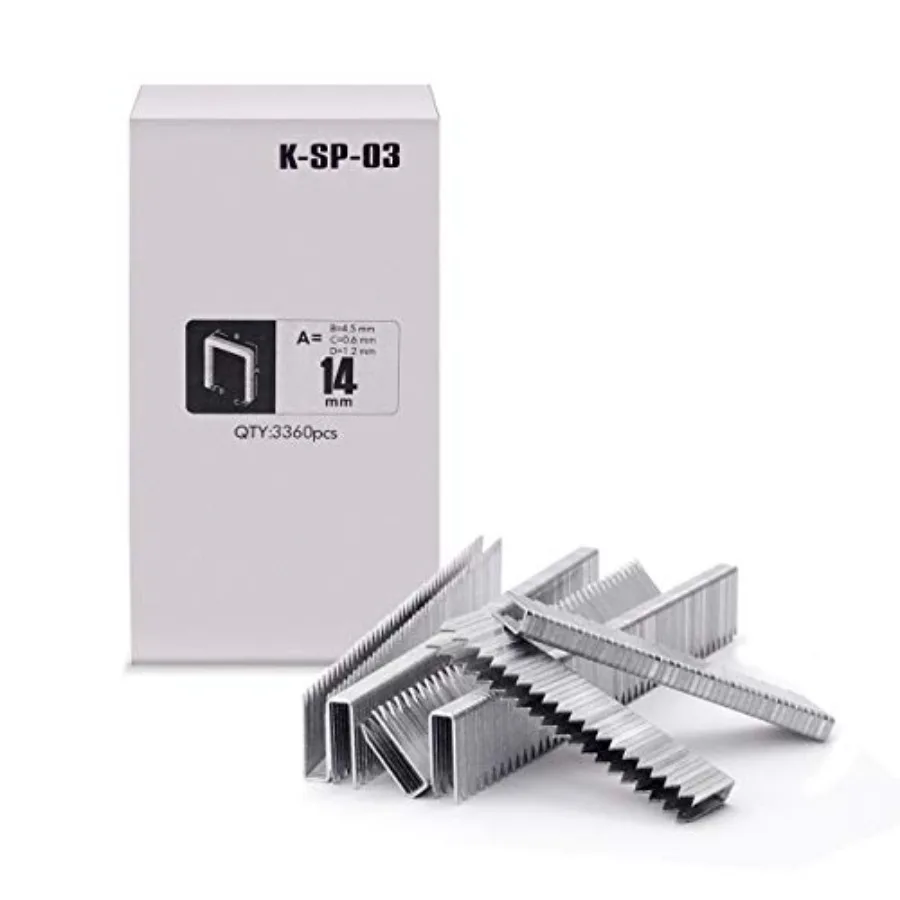 

3360pcs 20 Gauge 3 16" x 9 16" Stapler il Kit for Staple Gun AllPurpose Compatible Fine Wire Staples Hand Tool Ticker for Carp