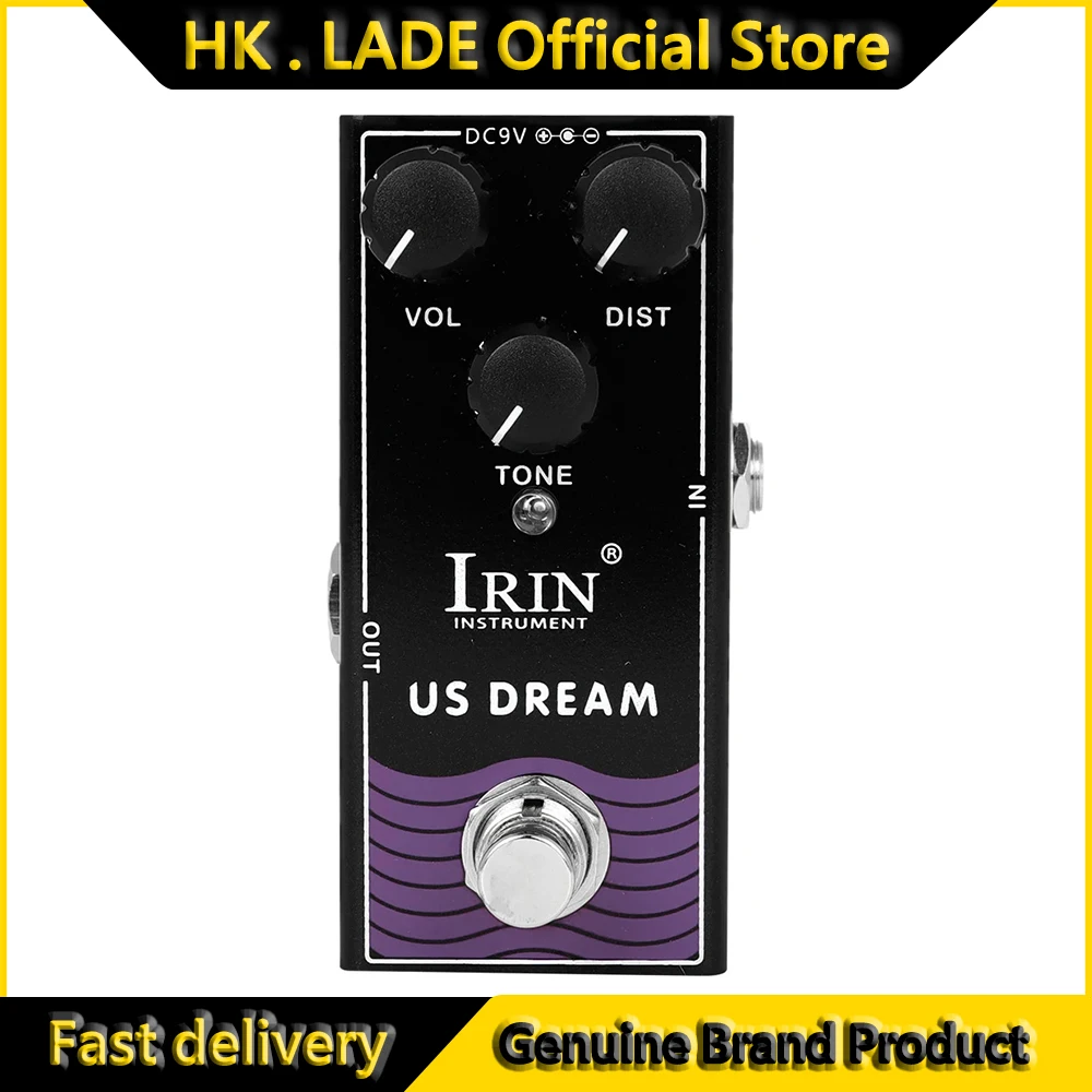 

IRIN RF-04 Педаль эффектов для гитары US Dream Distortion Педаль эффектов True Bypass Одиночная гитарная педаль Запчасти и аксессуары для гитары