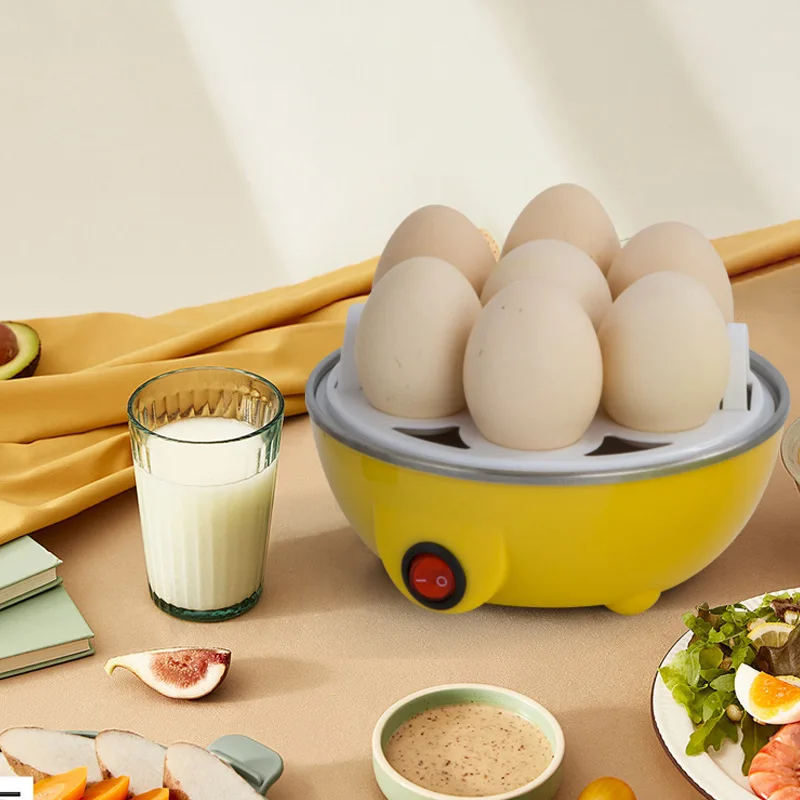 Hervidor de huevos eléctrico multifuncional, vaporizador, capacidad para 7 huevos, máquina de desayuno con función de apagado automático