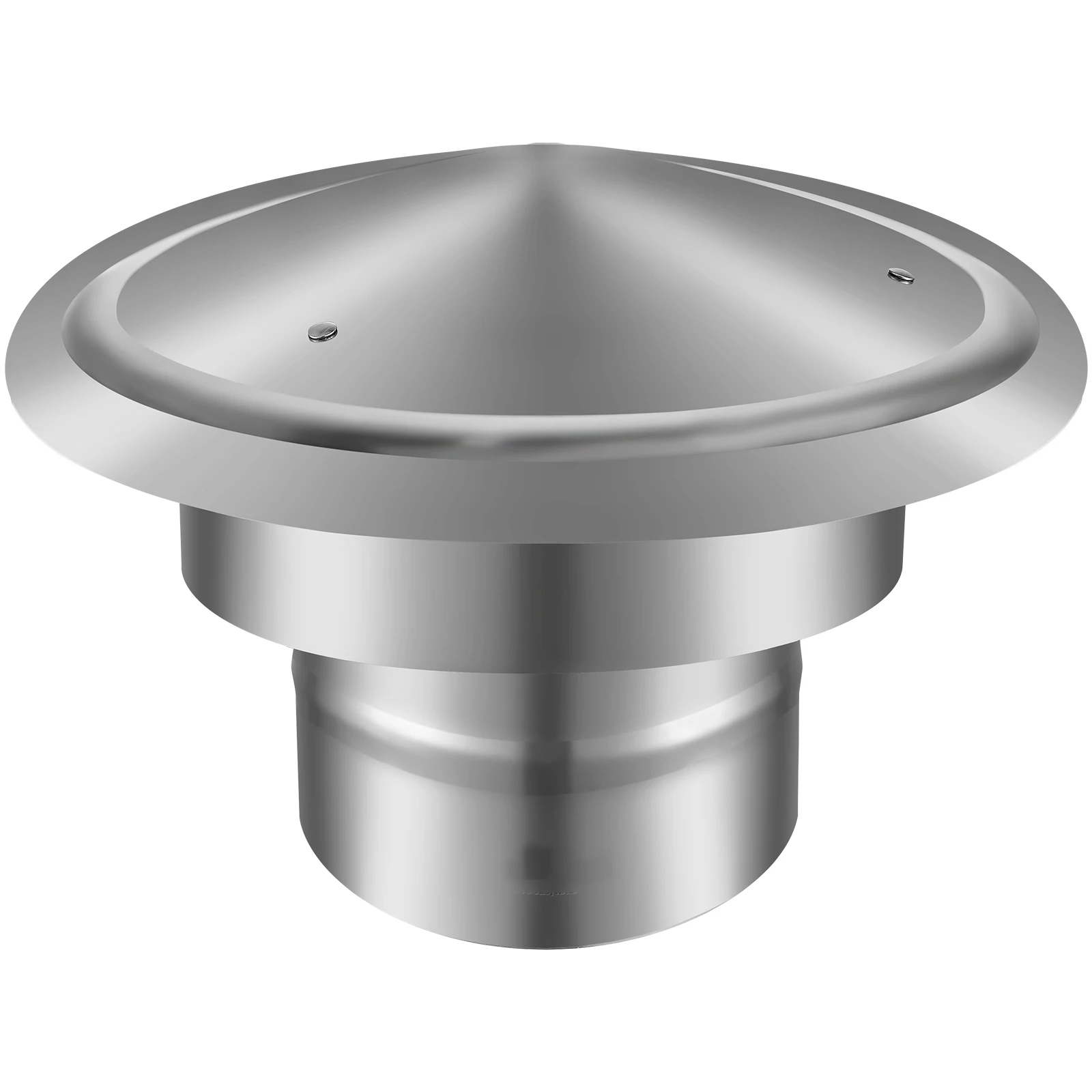 SucceBuy Chimney Cap 6 inch 304 Stainless Steel Round Roof Rain Cap 11.81-inch Increased Caps for Insulation Vent Cover Outside