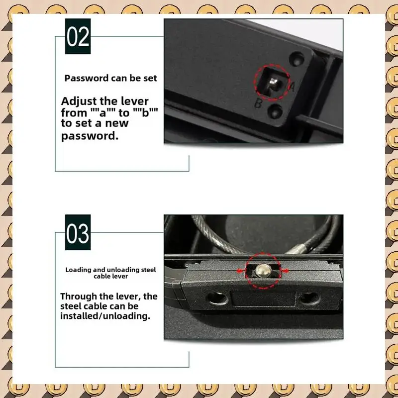 A003 Outdoor Portabletravel Safe Box Large Capacity Security Lockbox Code Waterproof Key Lock Box With Removable Cable Handle