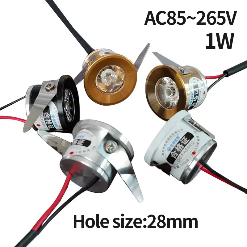 

3W small LED spotlight embedded downlight [28mm hole] AC85-265V suitable for kitchen cabinet display cabinet wine cabinet lighti