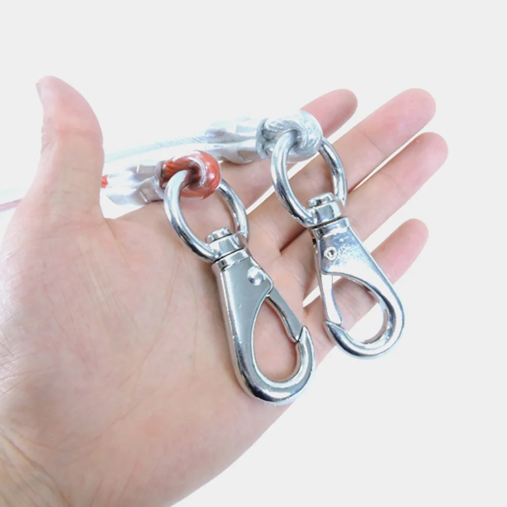 

Steel Wire Chew Proof Dog Leash Training Lead For Large Dogs 0.6X120Cm White Water Resistant Anti Bite Strong Light Pet Lead