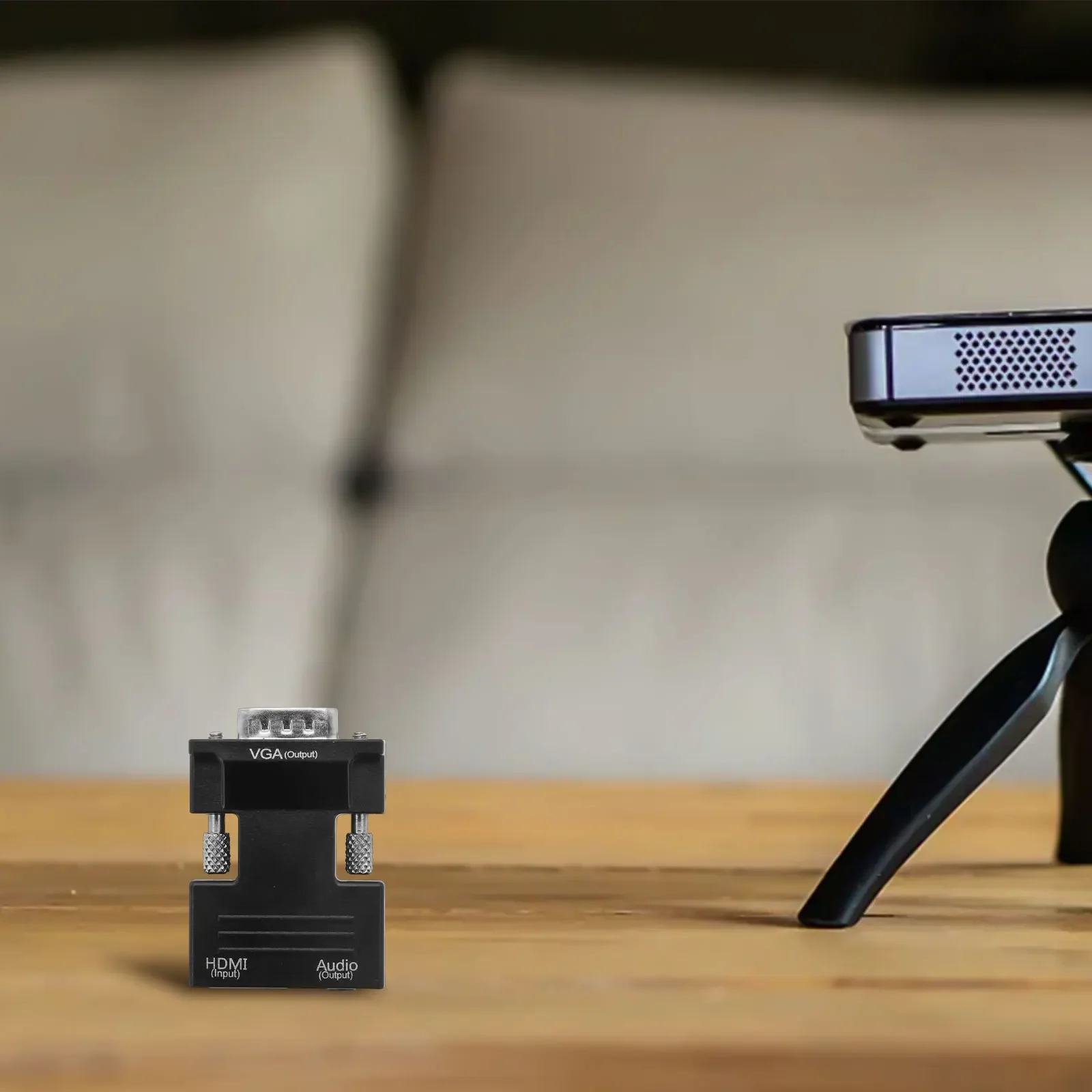 Conversor fêmea para VGA com cabo de áudio de 3,5 mm para monitor de projetor PS4 PC e laptop para experiência de visualização aprimorada