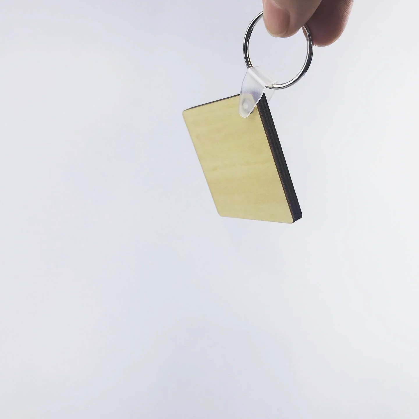 Sublimation Blank MDF Keychain Wooden Square&Circle Board Key Ring Keychains For DIY Heat Transfer Print Keyring