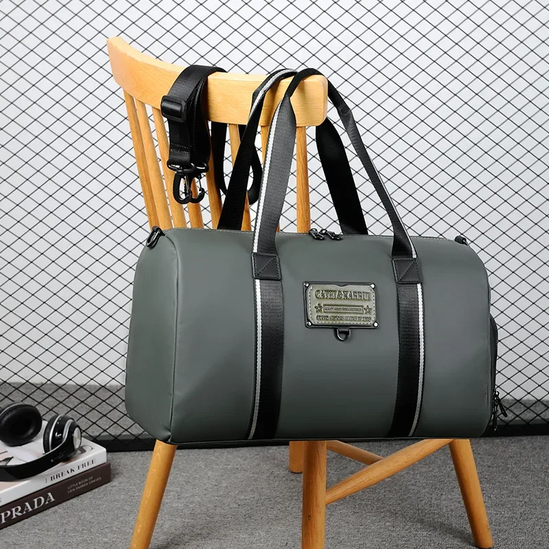 Large-capacity Handbags Men Top-Handle Bags Casual Travel Totes Bag Men Wet Dry Separation Fitness Bag Waterproof Crossbody Bag