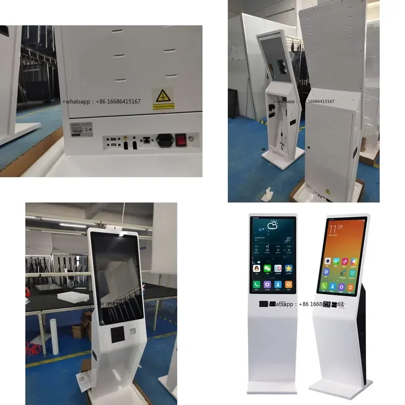 32 Inch POS Floor Stand Or Wall Mount Food Ordering Kiosks Self Service Payment Kiosk Restaurant With NFC Thermal Printer