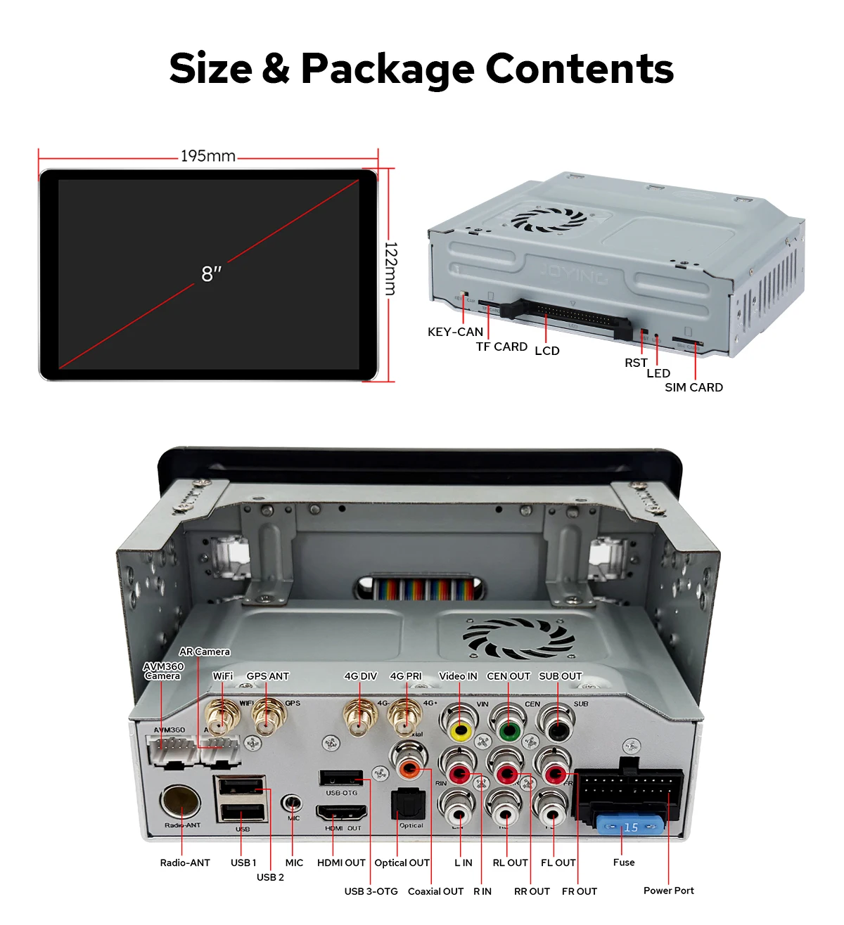 For Toyota Sequoia 2003-2007 / Tundra 2003-2006 8 Inch Android Car Stereo Radios 1280x800 CarPlay/Android Auto Quick Install