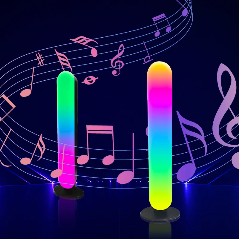 LED Night Light RGB, APP Control Music Sound Activated USB Powered Ambient for Desk Bedroom Bedside Gaming Home Party Gift