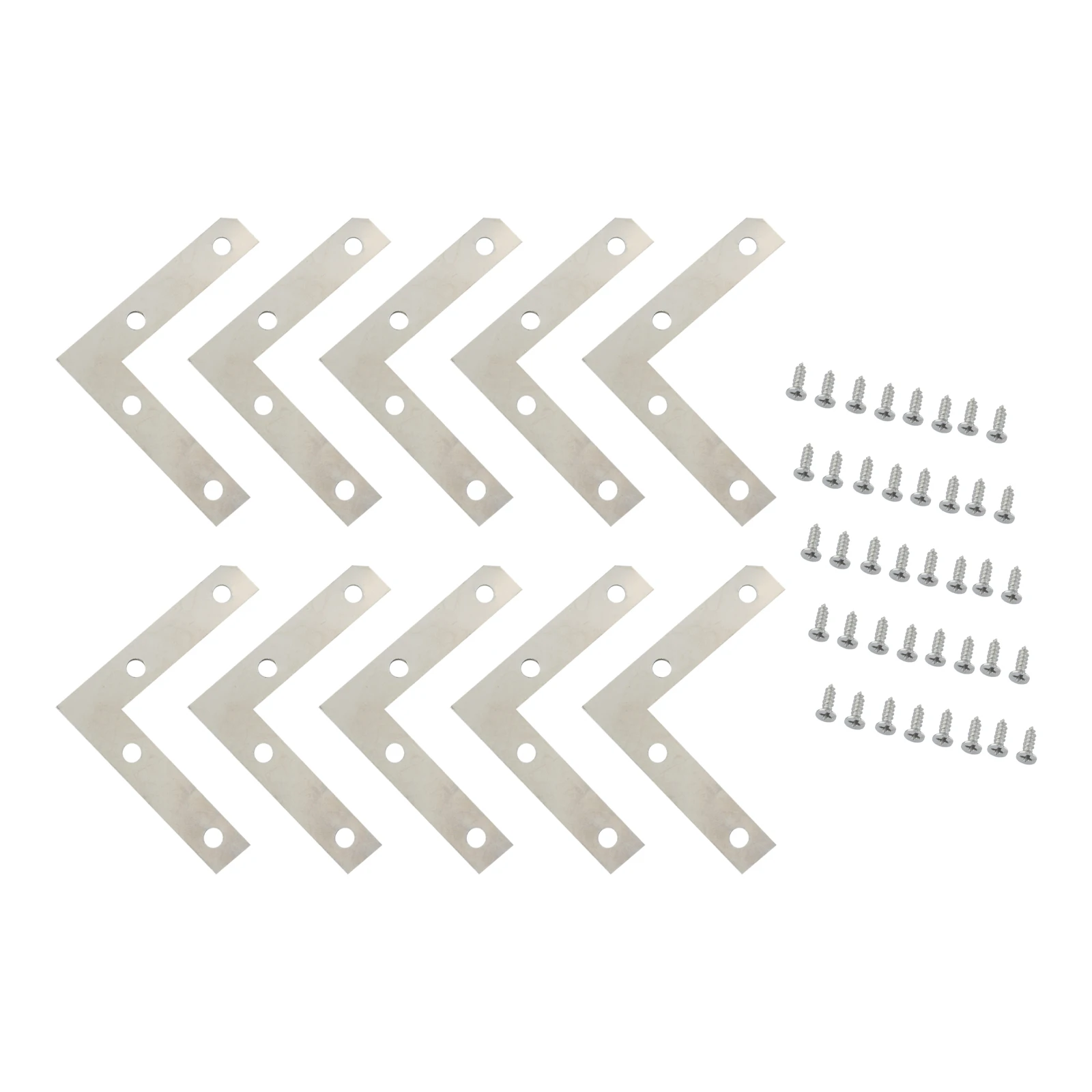 男性と女性のためのアングルプレートのセット,50mm x 50mmの10個のセット,亜鉛メッキ,フォーム,サポート,家具,ジュエリーボックス