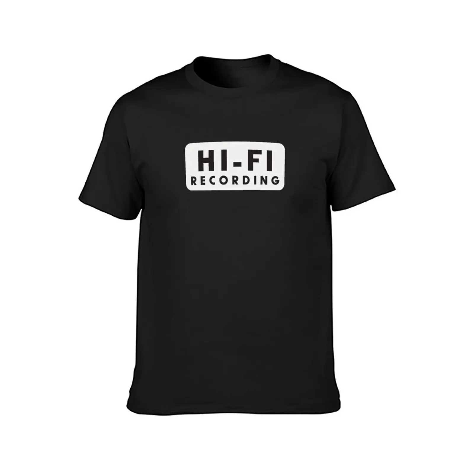 Mid-century Hi-Fi Recording Sticker T-shirt korean fashion for a boy mens graphic t-shirts anime