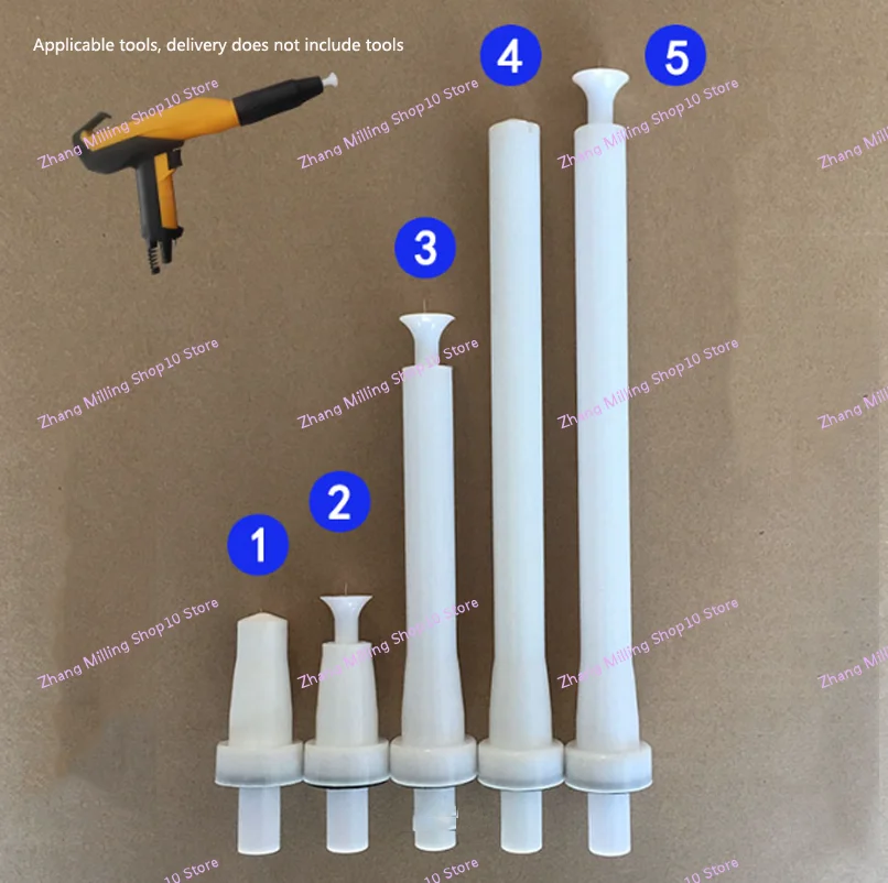 1PC Powder Electrostatic Spray Gun Electric Needle Flat Nozzle Gun Head Long Rod Electrode Needle Conductive Seat Accessories