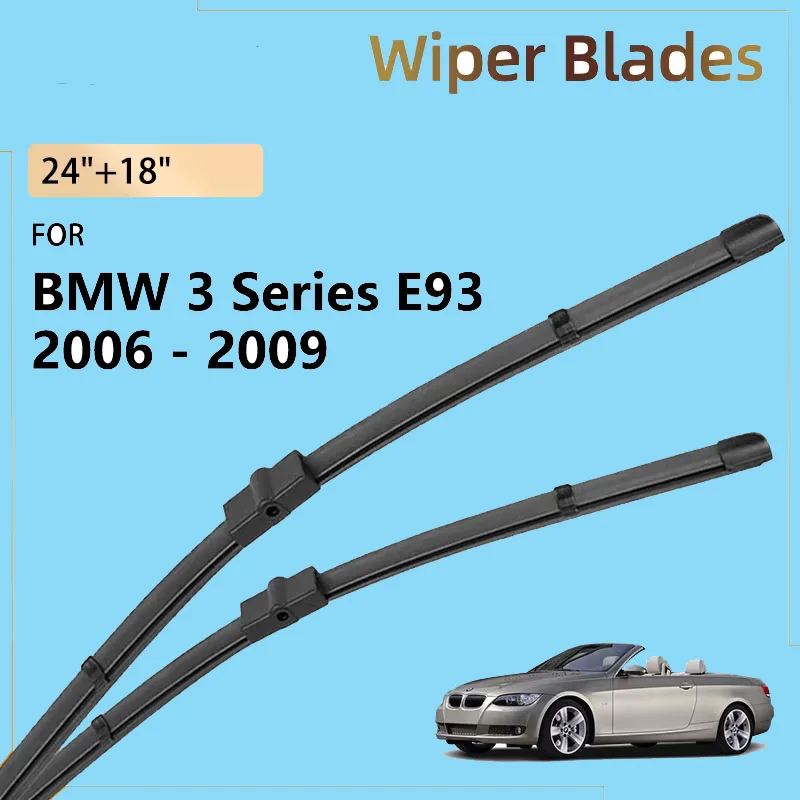 Front Wiper Blades For BMW 3 Series 2006 - 2009 E93 Convertible Accessories Natural Rubber Windshield Windscreen Window Brushes