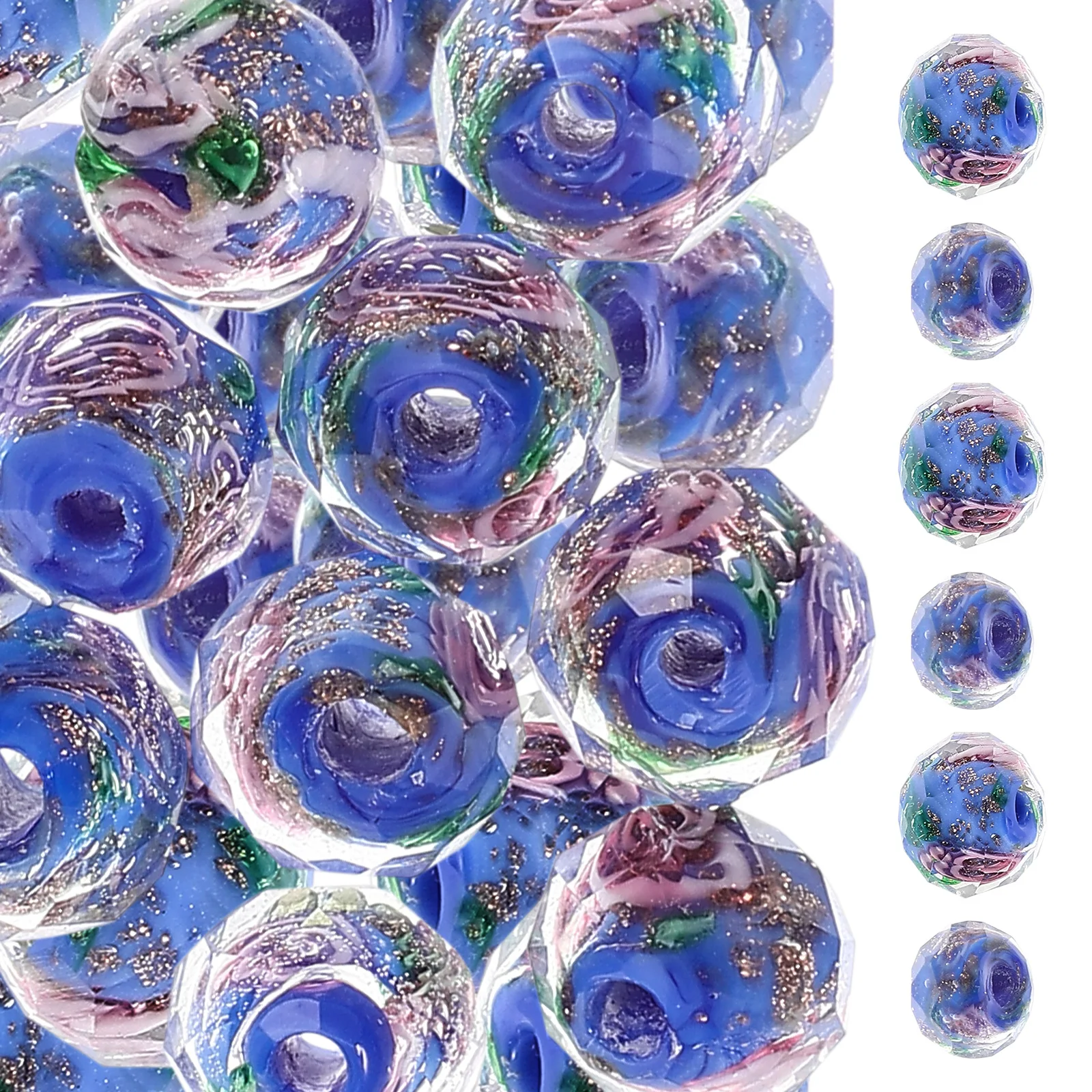 

40 Pcs Beaded Bracelet Accessories Jewelry Making Charms Fancy Beads Colorful Assorted Jewellery Colored Scattered