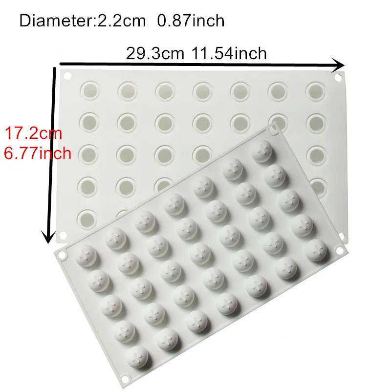 Siliconen chocoladevorm Silicon Ball Cakevormen 3D Halve bol Snoep Truffel Bakplaat 1 stuk - afbeelding 1