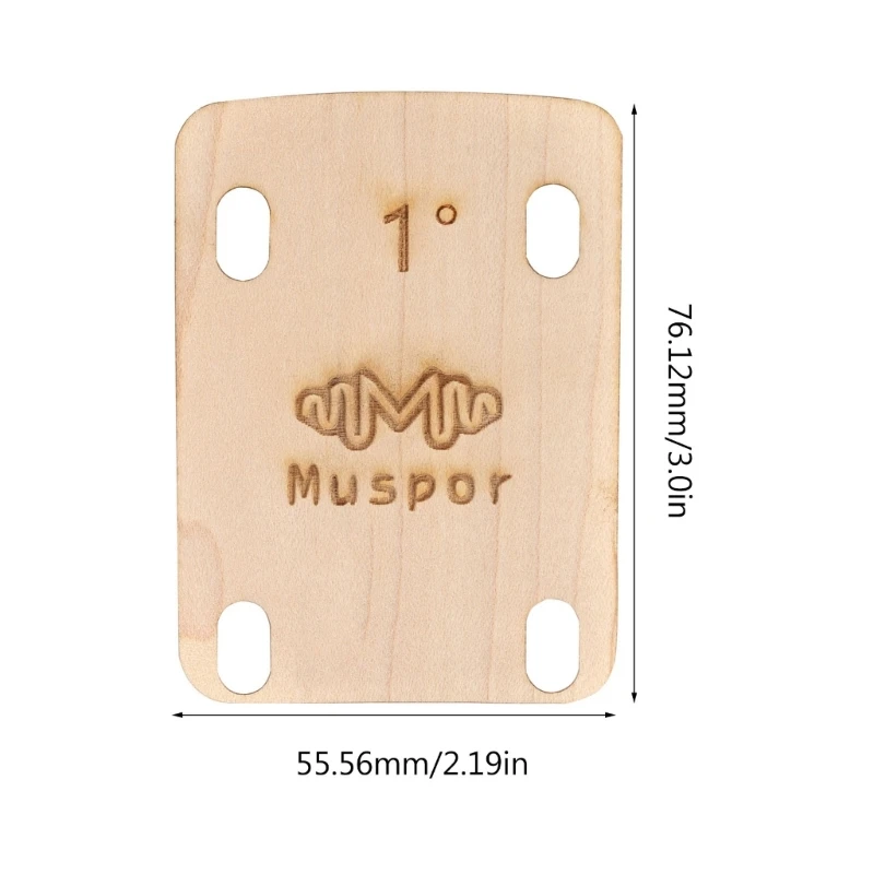 Guitar Neck Shims,Made of Solid Maple Neck Plate for Bolt-on Neck Protective Guitar Neck Spacers Guitar Neck Gasket