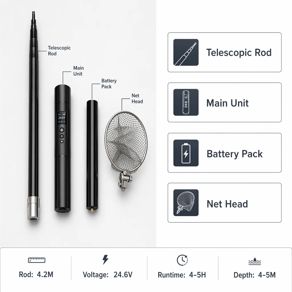 Generation of new energy numerical control integrated rod, outdoor integrated, ultra-light copy net rod electric fishing rod